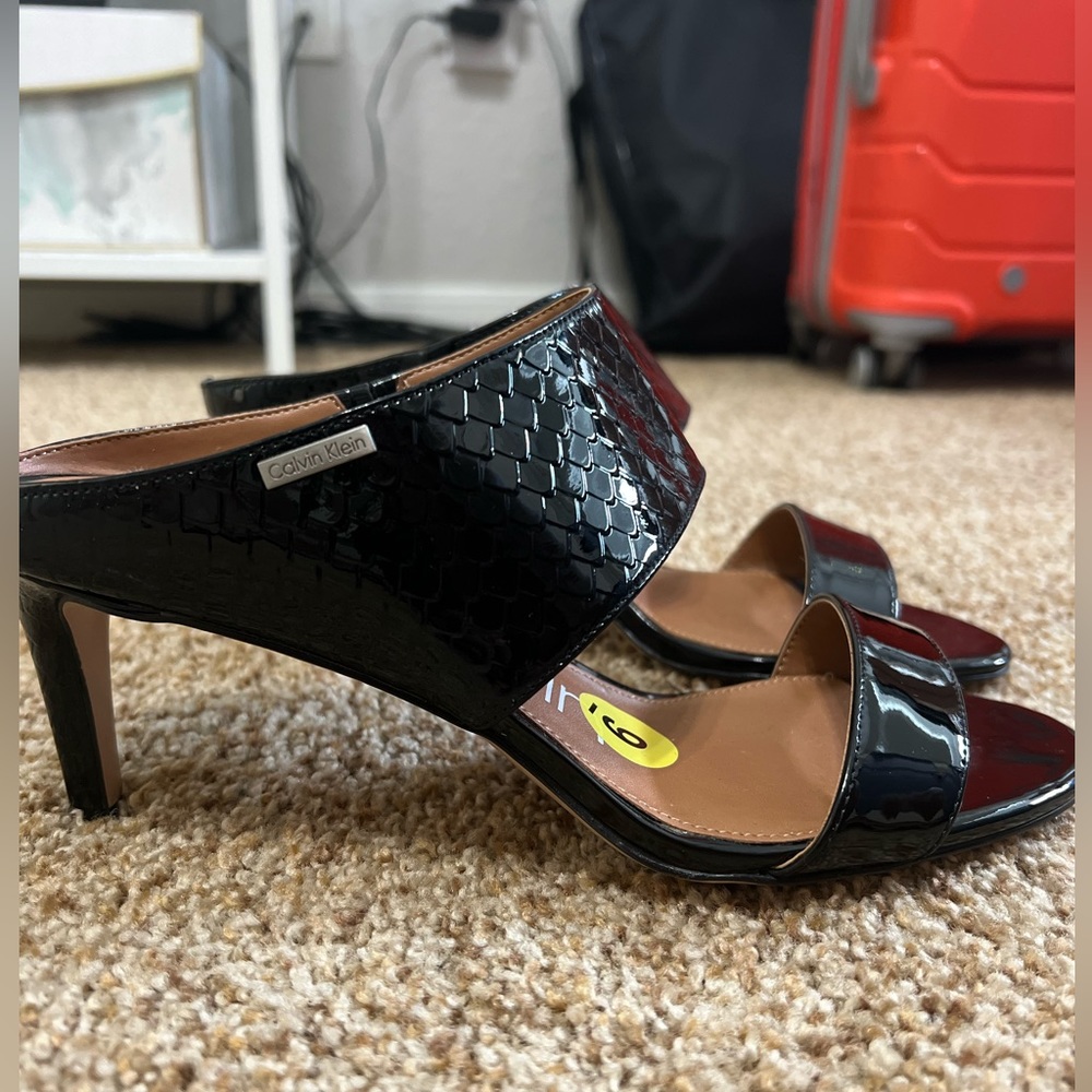 Calvin Klein Cecily Slip On Heel Sandals